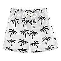 Coconut Trees Boys Swim Trunks Swim Beach Shorts Baby Kids Swimwear Board Shorts Bathing Suit Pool Essentials,2T