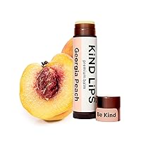 Lip Balm - Nourishing & Moisturizing Lip Care for Dry Lips Made from Shea Butter, Beeswax with Vitamin E | Georgia Peach Flavor | 0.15 Ounce (Single Tube)