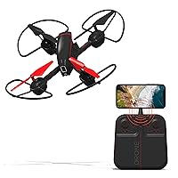 Sharper Image 10” Mach X Long Range Drone with Streaming Camera, LED Lights, 2.4 GHz, Auto-Orientation, Assisted Landing and Gyro Stabilization Control, Capture Panoramic Videos, Rechargeable Battery, 1 Count(Pack of 1)
