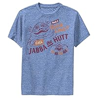 Star Wars Jabba Loans Boys Short Sleeve Tee Shirt, Royal Blue Heather, Large
