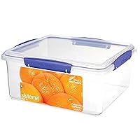 Sistema 1850 Klip It Collection Rectangle Food Storage Container, 169 Ounce/21 Cup,Purple