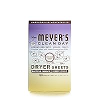 MRS. MEYER'S CLEAN DAY Dryer Sheets, Fabric Softener, Reduces Static, Infused with Essential Oils, Compassion Flower, 80 Count