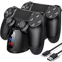 PS4 Controller Charger Station, PS4 Charger PS4 Charging Station for Playstation 4 Dualshock 4 Controller, Upgraded PS4 Charging Dock Station with 1.8hoFast-Charging for Playstation 4 Controllers