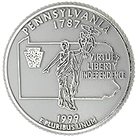 Pennsylvania State Quarter Magnet by Classic Magnets, 2.5
