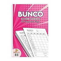PlayDice Bunco Score Sheets, 100 Single Side Large Print Perforated Sheets, Perfect Addition to Your Bunco Game Kit