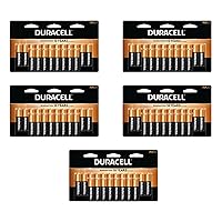 DURACELL Duralock AA 1.5 Volt Alkaline Battery Pack to Charge Items for Exclusive Power in Remotes and Controllers, (5 Packs of 20 Batteries Each)