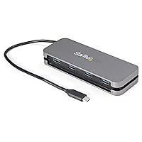 StarTech.com 4 Port USB C Hub - 4X USB-A - 5Gbps USB 3.0 Type-C Hub (USB 3.2/3.1 Gen 1) - Bus Powered Portable USB-C to USB-A Adapter Laptop Hub - 11.2