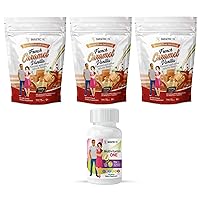 BariatricPal 90-Day Bariatric Vitamin Bundle (Multivitamin ONE 1 per Day! Capsule with 18mg Iron and Calcium Citrate Soft Chews 500mg with Probiotics - French Caramel Vanilla)