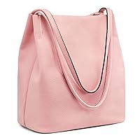 Kattee Women Soft Genuine Leather Totes Shoulder Bag Purses and Handbags with Top Magnetic Snap Closure
