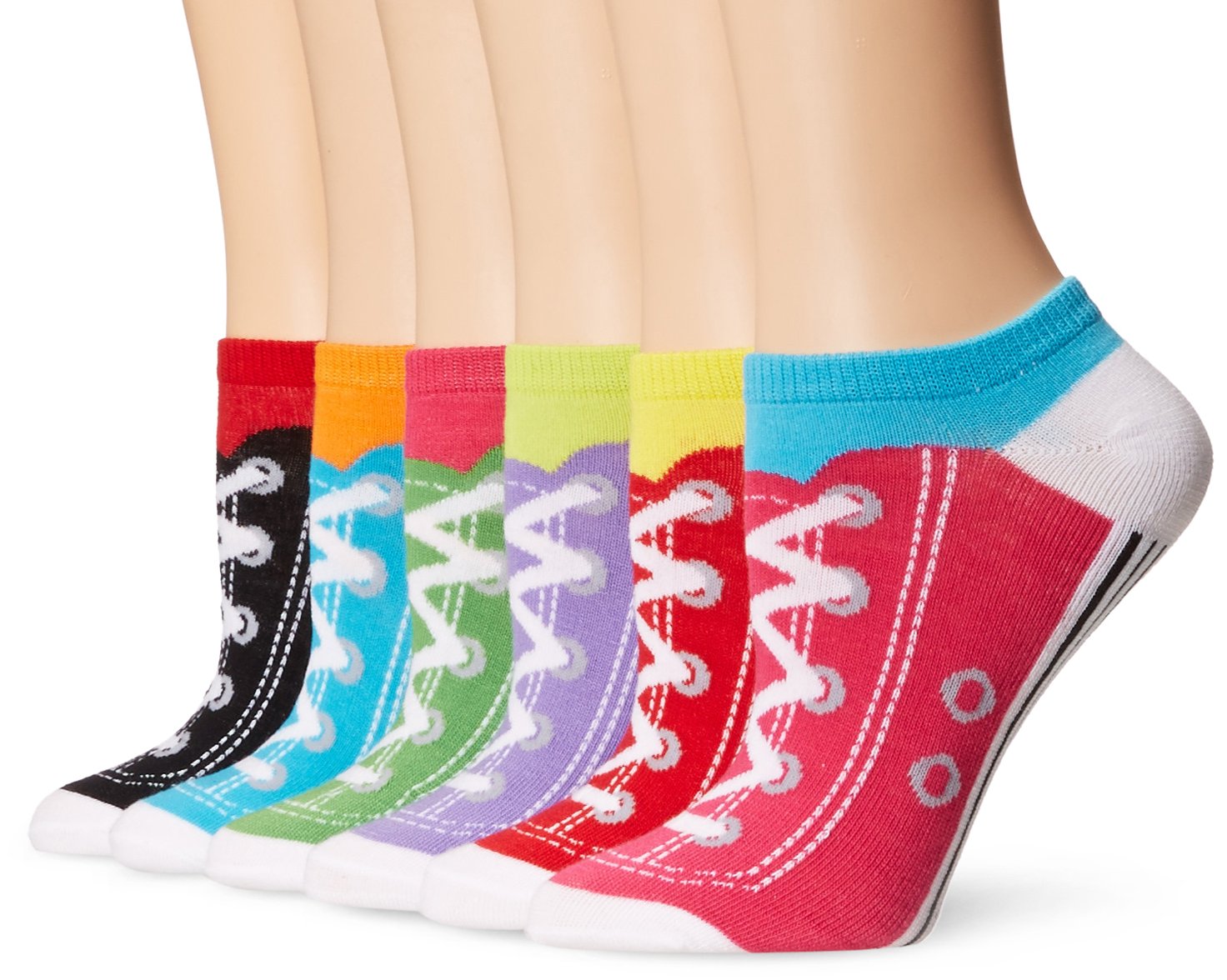 K. Bell Socks womens 6 Pair Pack Fun Pop Culture Funny Novelty Low Cut No Show Socks