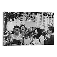 Black And White Historical Poster of Women's Rights Abortion Conclusion Female Poster Canvas Painting Posters And Prints Wall Art Pictures for Living Room Bedroom Decor 08x12inch(20x30cm) Frame-style