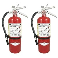 Amerex B402 5 lb. ABC Dry Chemical Class A B C Fire Extinguisher, with Wall Bracket, 2 Pack