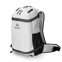 OutdoorMaster Ski Backpack, 35L Sport Travel Backpack for Snowboard, Ski, Hiking, Cycling - Made from Recycled Materials - Grey