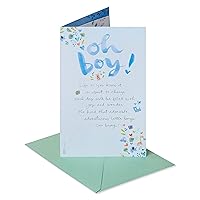 American Greetings Baby Shower Card for Boy (New Little One)