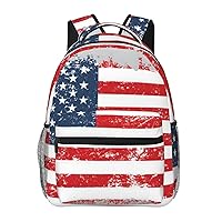Stars and stripes Printed Lightweight Backpack Travel Laptop Bag Gym Backpack Casual Daypack