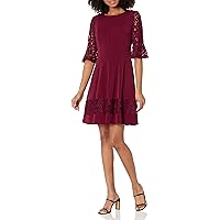 Jessica Howard Women's Petite Bell Sleeve Fit and Flare Dress