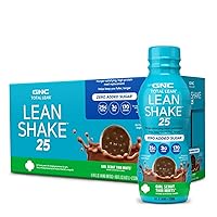 GNC Total Lean | Lean Shake 25, To Go Bottles | Low-Carb Protein Shake to Improve Weight Loss & BMI | Girl Scouts Thin Mints | 12 Pack