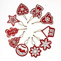 YOBEYI 10Pieces Gift Wrap Tags DIY Artificial Diamond Painting Christmas Stickers Decoration Handicraft Cards Holiday Card Art Craft Decoratio(B)