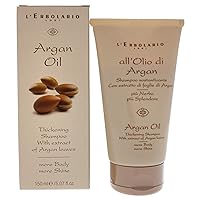 L'Erbolario Argan Oil Thickening Shampoo - Creamy Cleansing Treatment - Ideal For All Hair Types - Rich And Nourishing Formula - Protects, Leaves Hair Shiny And Full Of Body - 5.07 Oz