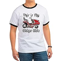 CafePress Mower My Other Ride Ringer T Men's Ringer Vintage Graphic T-Shirt