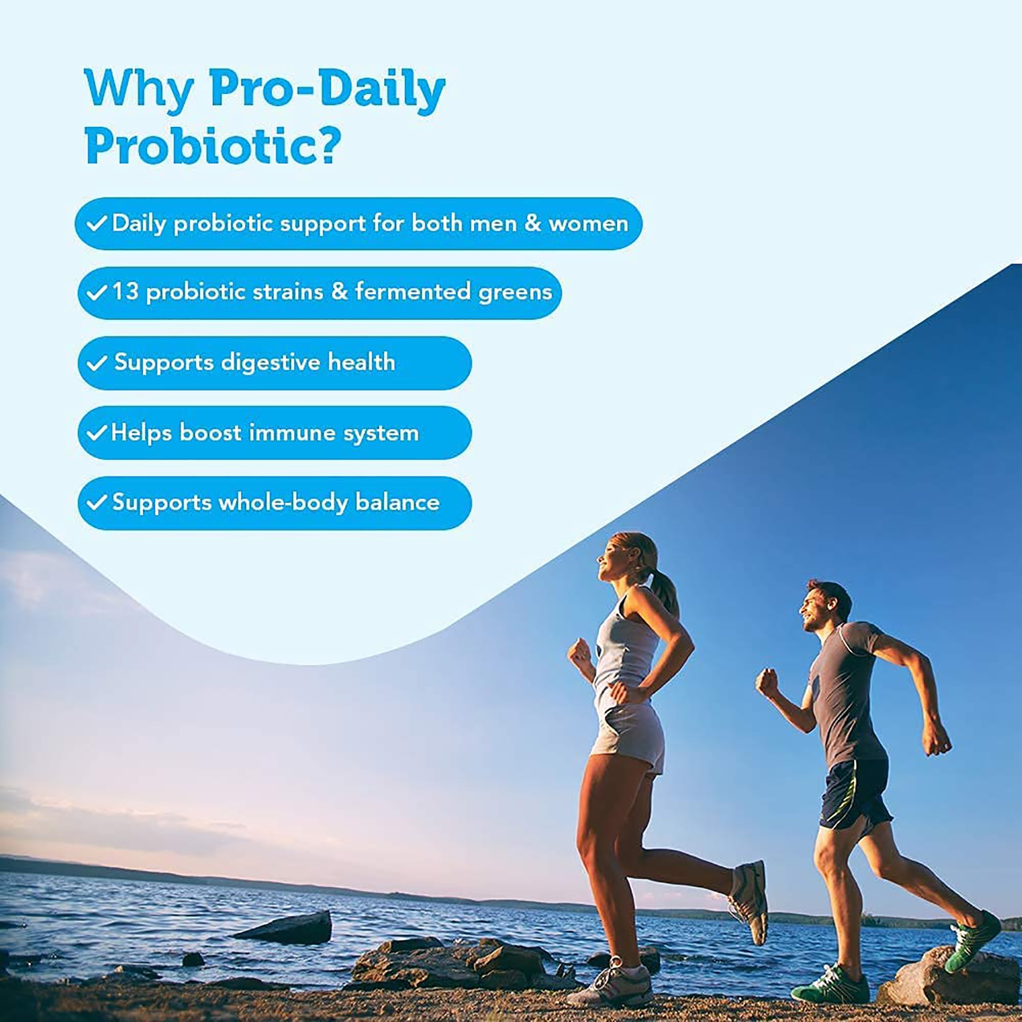 Vitamin Bounty Pro-Daily Probiotic - 13 Probiotic Strains, Gut Health, Digestive Health, Including Lactobacillus Acidophilus, Probiotic for Women and Men - 30 Capsules