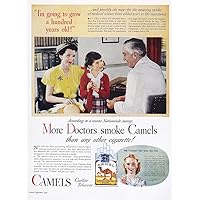 Camel Cigarette Ad 1946 NMore Doctors Smoke Camels Than Any Other Cigarette Advertisement For Camel Cigarettes From An American Magazine 1946 Poster Print by (18 x 24)