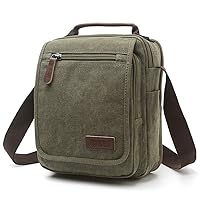 Hjkiopc Zipper Buckle Leather Messenger Bag Crossbody Shoulder Bag Vintage  Handle Bags