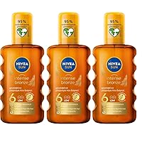 Nivea Sun Deep Tanning Oil Spray SPF 6, Golden & Lond-Lasting Tan 3er Pack (3 x 200 ml)