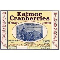 Eatmor Cranberries of New Jersey - Fruit Crate Label