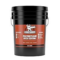 Liquid Rubber Smooth Polyurethane Deck Coating - Solar Protection Deck Sealant, Non-Toxic Multi-Surface Waterproofing Membrane, Easy to Apply, Saddle Brown, 4 Gallon, 15.1 Liter