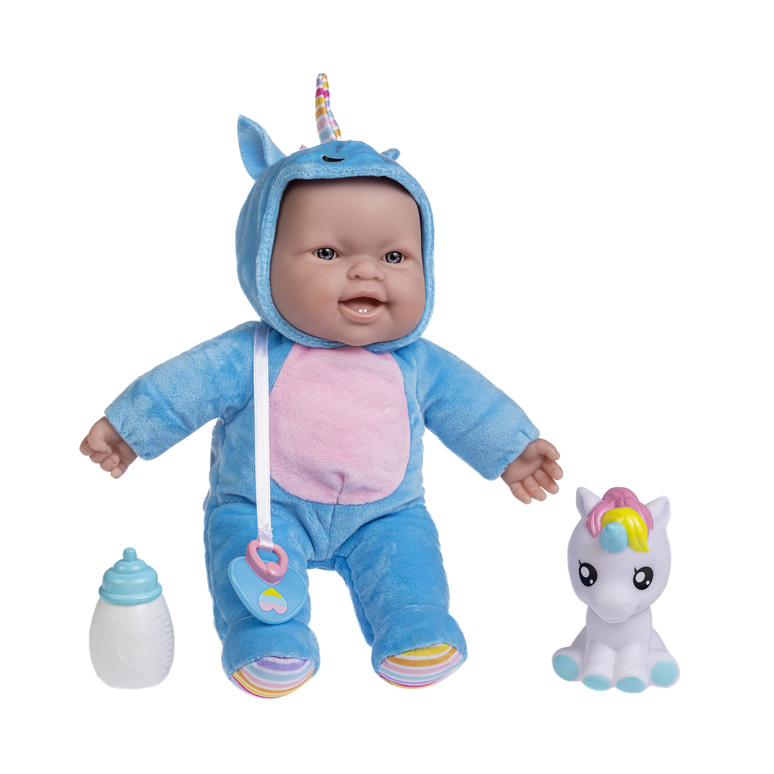 JC Toys Lots to Cuddle Babies 12-inch Small Soft Twin Baby Dolls Unicorn Theme| Washable | Pink and Blue | Includes Play Unicorns, Bottles, Pacifiers| for Children 12 Months +