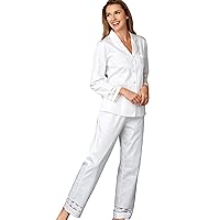 Women's Pajama, 100% Cotton Sateen, Lace Trim, My New Favorite Collection