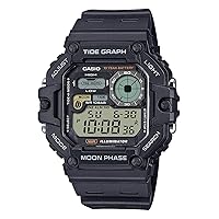 CASIO Collection Men's WS-1700H-1AJF Watch, Digital, Black Resin Band, Water Resistant to 10 ATM, Ideal for Water Sports