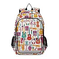 ALAZA Music Notes Musical Instruments Laptop Backpack Purse for Women Men Travel Bag Casual Daypack with Compartment & Multiple Pockets
