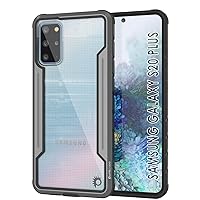 Punkcase Galaxy S20 Plus Case [Armor Stealth Series] Protective Military Grade Multilayer Cover W/Aluminum Frame [Clear Back] Ultimate Drop Protection for Your S20 Plus (6.7