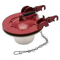 Fluidmaster 513A-016-P4 Adjustable Water Saving 3-Inch Toilet Flapper, Red