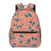 Animals Printed Patterns Backpack, 15.7 Inch Large Backpack, Zippered Pocket, Lightweight, Foldable, Easy To Travel