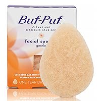 Buf-Puf Gentle Facial Sponge, Dermatologist Developed, Removes Deep Down Dirt & Makeup That Causes Breakouts and Blackheads, Reusable, Exfoliating, 1 Count