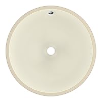 16-in. W x 16-in. D Round Undermount Sink In Biscuit Color