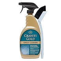 Granite Gold Grout Cleaner Spray with Brush for Stone, Ceramic, Glass & Colored Grout, 24 Ounce