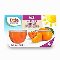Dole Fruit Bowls Mandarins in Orange Flavored Gel Snacks, 4.3oz 4 Total Cups, Gluten & Dairy Free, Bulk Lunch Snacks for Kids & Adults