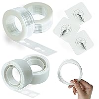Millennium 8 Pcs Balloon Arch Tape Kit with Balloon Garland Strips & Glue Dots, Self-Adhesive Hooks & Fishing Wire for Birthday Party Decorations
