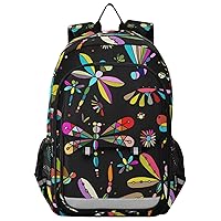 ALAZA Colorful Dragonflies Casual Backpack Bag Travel Knapsack Bags