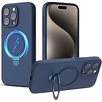 MYBAT PRO Maverick Series iPhone 15 Pro Max Case with Belt Clip(Blue) Holster+MYBAT PRO SleekFit Series iPhone 15 Pro Max Case with Stand(Blue)