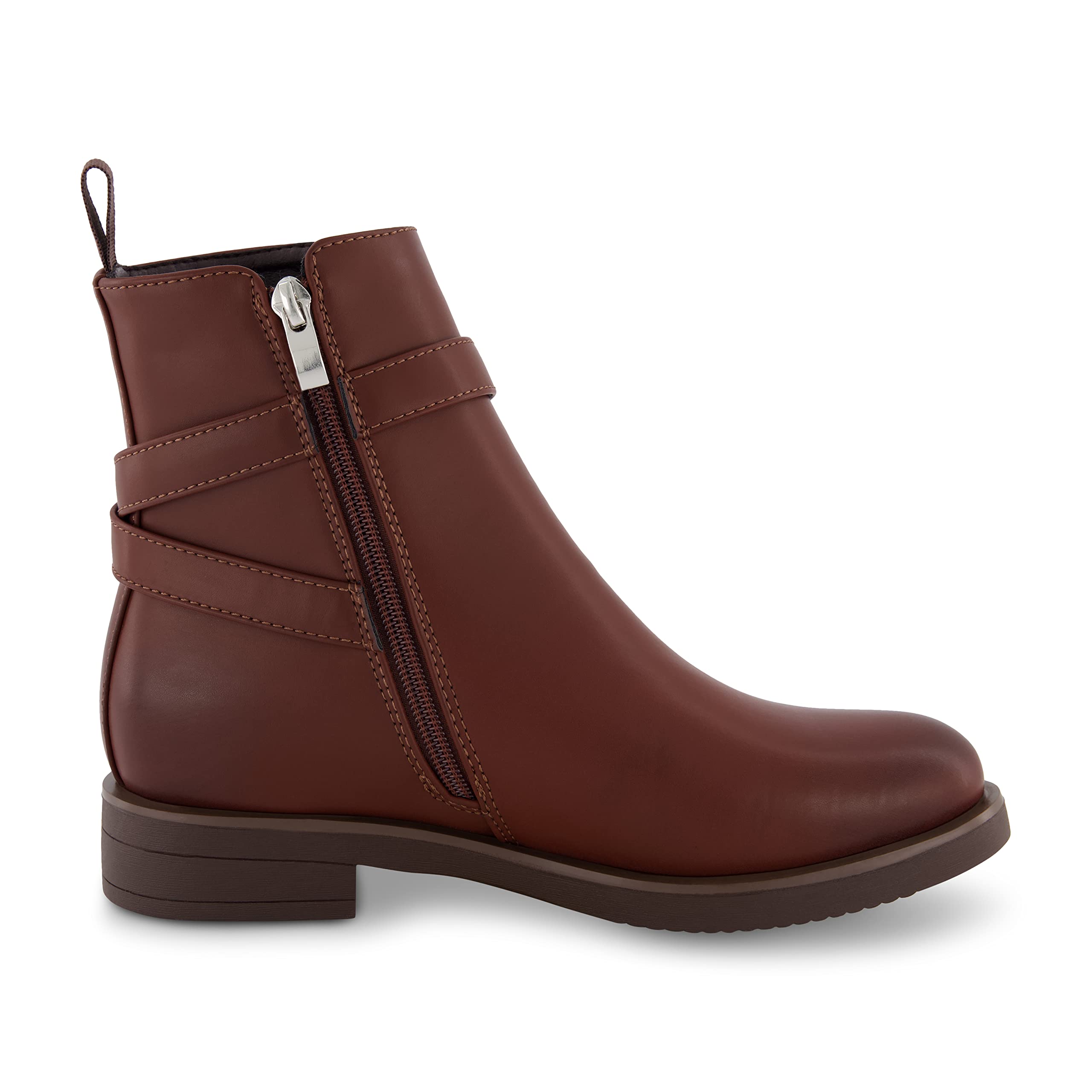 CUSHIONAIRE Women's Brumelle strap boot +Memory Foam, Wide Widths Available