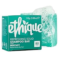 Ethique Mintasy - Refreshing Solid Shampoo Bar for Balanced to Dry & Damaged Hair - Vegan, Eco-Friendly, Plastic-Free, Cruelty-Free, 3.88 oz (Pack of 1)