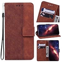 Phone Cover Wallet Folio Case for Oppo REALME 7I Global Edition, Premium PU Leather Slim Fit Cover, Horizontal Viewing Stand, Lanyard, Easy Installation, Brown