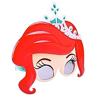 Sun-Staches Disney Official Ariel Sunglasses | Little Mermaid Princess Costume Accessory | UV400 | One Size Fits Most