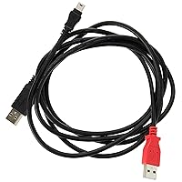 StarTech.com 6 ft USB Y Cable for External Hard Drive - USB A to Mini B - USB Cable - USB (M) to Mini-USB Type B (M) - USB 2.0-6 ft - Black - USB2HABMY6