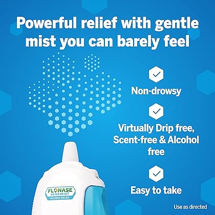 Flonase Sensimist Allergy Relief Nasal Spray Non Drowsy Allergy Medication, Gentle Mist - 120 Sprays